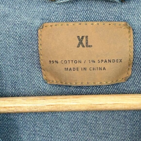 ThreadFast Apparel 370J Unisex XL Light Blue Denim Jacket | Sustainable Styles - Picture 5 of 8